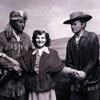 Davy Crockett Frontier Arcade Davy and George statues, 1956