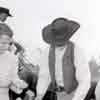 Audie Murphy and family at Disneyland Stagecoach 1956