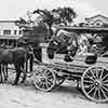 Disneyland Carriage ride in Frontierland before opening