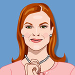 caricature of Marcia Cross by Dave DeCaro