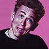 Painting by Dave DeCaro of James Dean as Comedy
