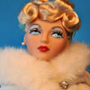 Gene Marshall doll wearing Lovely in Lace Cape Set