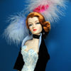 Photo of Ivy Jordan vinyl doll wearing Mardi Gras Magic