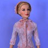 Franklin Mint Grace Kelly vinyl doll wearing Civil Ceremony outfit