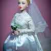 Gene Marshall vinyl doll wearing Wedding Gown outfit