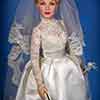 Franklin Mint Grace Kelly vinyl doll wearing Wedding Gown outfit
