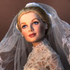 Franklin Mint Grace Kelly vinyl doll wearing Wedding Gown outfit