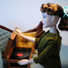 Photo of vinyl Gene Marshall doll wearing Hi-Fi