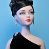 Gene Marshall in Franklin Mint Jacqueline Kennedy vinyl doll Black Sheath Ensemble outfit