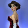 Franklin Mint Elizabeth Taylor vinyl doll wearing Classical Burgundy photo