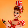 Photo of Madra Lord vinyl doll wearing Rio Rumba outfit