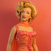 Marilyn Monroe Franklin Mint doll in  a costume from Gentlemen Prefer Blondes