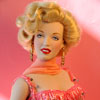 Marilyn Monroe Franklin Mint doll in  a costume from Gentlemen Prefer Blondes