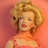 Marilyn Monroe Franklin Mint doll in  a costume from Gentlemen Prefer Blondes