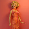 Marilyn Monroe Franklin Mint doll in  a costume from Gentlemen Prefer Blondes