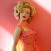 Marilyn Monroe Franklin Mint doll in  a costume from Gentlemen Prefer Blondes