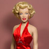 Photo of vinyl  Marilyn Monroe doll wearing Night Before Christmas
