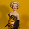 Franklin Mint Marilyn Monroe doll wearing Tiger Stripe Seven Year Itch costume