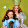 Tonner Wizard of Oz Billie Burke as Glinda and Judy Garland as Dorothy dolls; Toto from Mattel