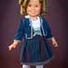 Shirley Temple 1972 Ideal vinyl doll wearing Danbury Mint The Blue Bird outfit