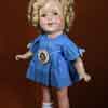 Shirley Temple 1930s 13 inch composition doll wearing Curly Top Daisy Dress