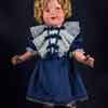 Ideal composition Shirley Temple doll wearing custom Diane Wagner Heidi dress