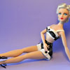 Photo of vinyl Gene Marshall doll wearing Simply Gene