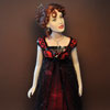 Franklin Mint Titanic Red and Black Gown Rose doll