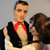 Photo of vinyl Gene Marshall doll wearing Estrellita and Trent Osborn wearing Cafe Ole