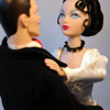 Photo of vinyl Gene Marshall doll wearing Estrellita and Trent Osborn wearing Cafe Ole