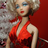 Photo of vinyl Gene Marshall Unforgettable doll wearing Marilyn Monroe Night Before Christmas