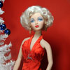 Photo of vinyl Gene Marshall Unforgettable doll wearing Marilyn Monroe Night Before Christmas