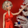 Photo of vinyl Gene Marshall Unforgettable doll wearing Marilyn Monroe Night Before Christmas