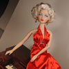 Photo of vinyl Gene Marshall Unforgettable doll wearing Marilyn Monroe Night Before Christmas