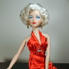 Photo of vinyl Gene Marshall Unforgettable doll wearing Marilyn Monroe Night Before Christmas