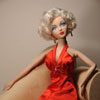 Photo of vinyl Gene Marshall Unforgettable doll wearing Marilyn Monroe Night Before Christmas