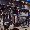 Zorro and Sgt. Garcia at the Disneyland Golden Horseshoe, August 1960