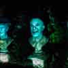 Grim Grinning Ghosts Singing Statues in the Graveyard May 2015