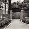 Outside the still unopened Haunted Mansion, 1966