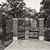 Outside the still unopened Haunted Mansion, 1966