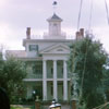 Outside the still unopened Haunted Mansion at Disneyland October 1963