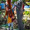 Disneyland Haunted Mansion Holiday exterior, Jack and Sally, September 2009