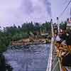 Disneyland Indian Village from aboard the Mark Twain, September 1963