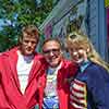 Casper van Dien capitalizing on release of Dean biopic and custom automobile maker George Barris Batmobile maker and Sally the Mail Lady September 1996