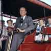 Walt Disney in Horseless Carriage, Main Street, U.S.A. 1960s