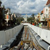 Disneyland Main Street U.S.A. February 1982 construction photo