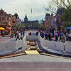 Disneyland Main Street U.S.A. February 1982 construction photo