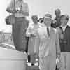 Disneyland opening day photo with Walt at Main Street Train Station, July 17, 1955