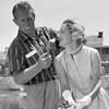 Disneyland opening day photo of Mark Twain christening with Art Linkletter and Irene Dunne, July 17, 1955