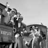 Disneyland opening day photo with Walt Disney on E. P. Ripley, July 17, 1955